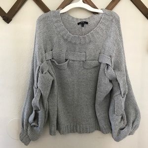 Grey knit sweater